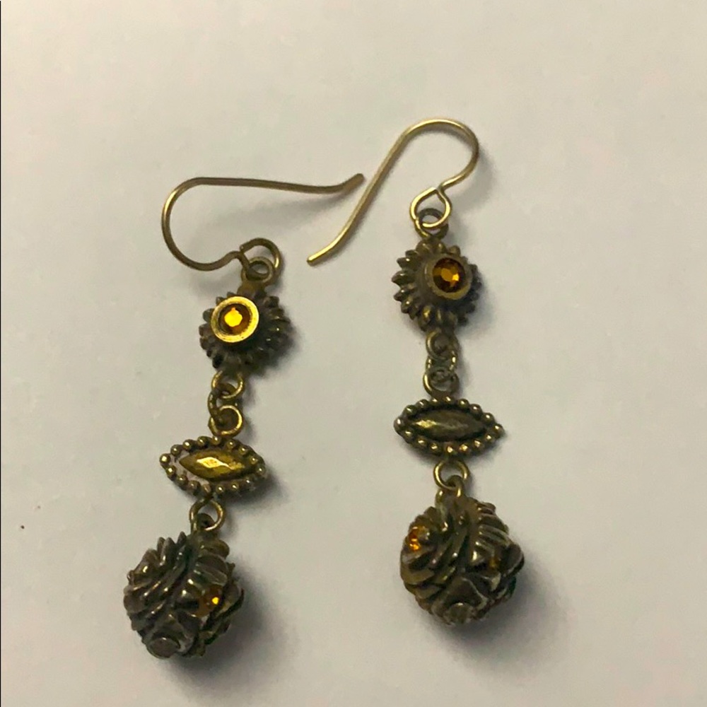 Vintage Look Sun And Moon Earrings - image 1